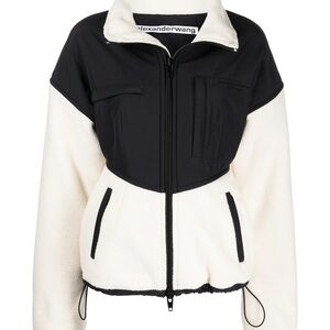 Alexander Wang Teddy Funnel-neck panelled Jacket
